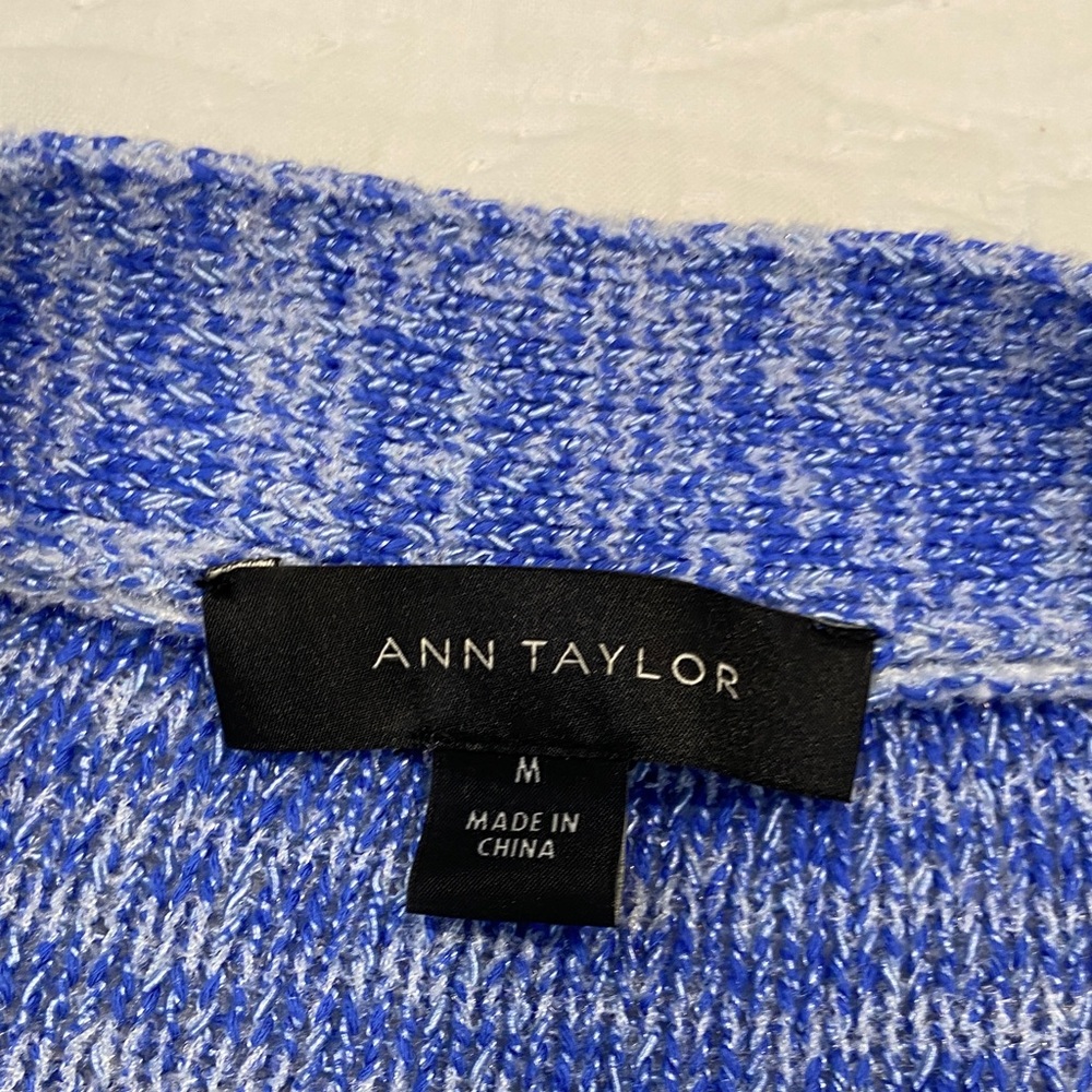 Ann Taylor Knit Tortoise Shell Buttoned Cardigan … - image 2